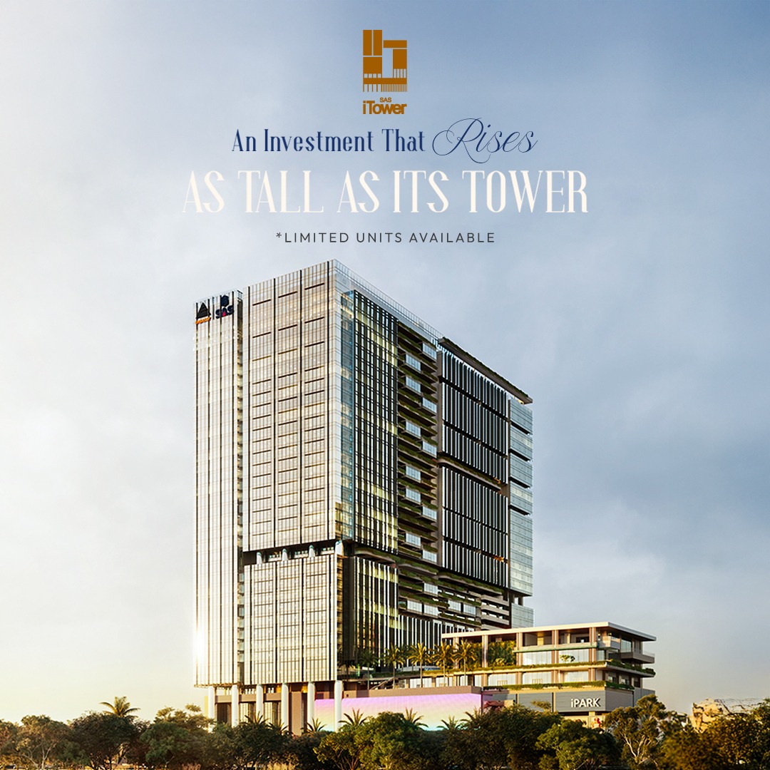 SAS iTower commercial tower advertisement promoting investment opportunity with limited units available